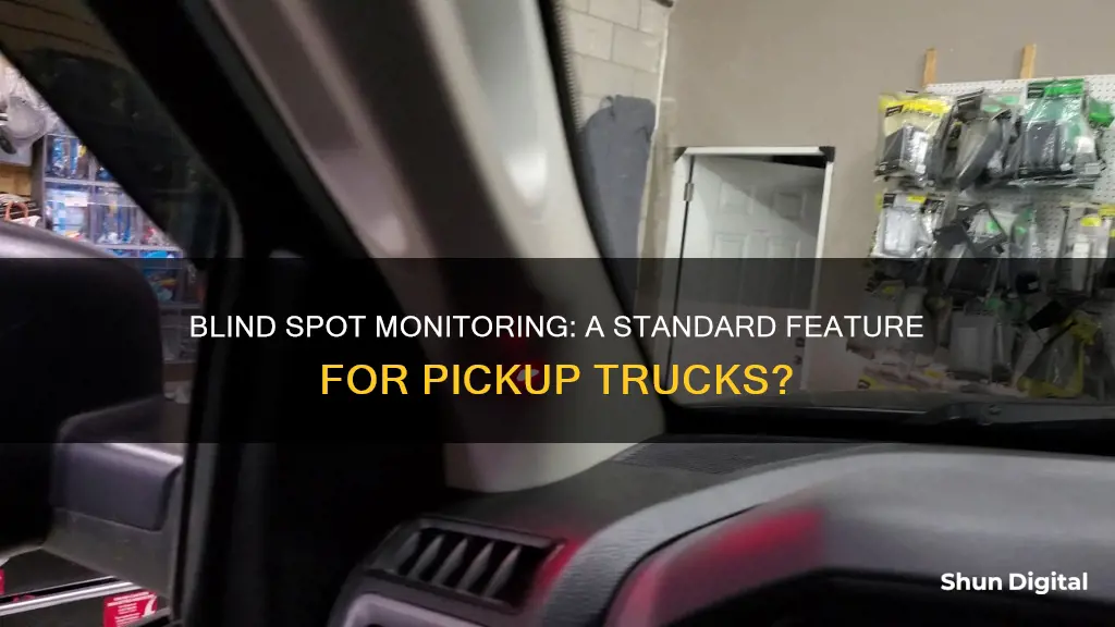 are pickup trucks equipped blind spot monitoring