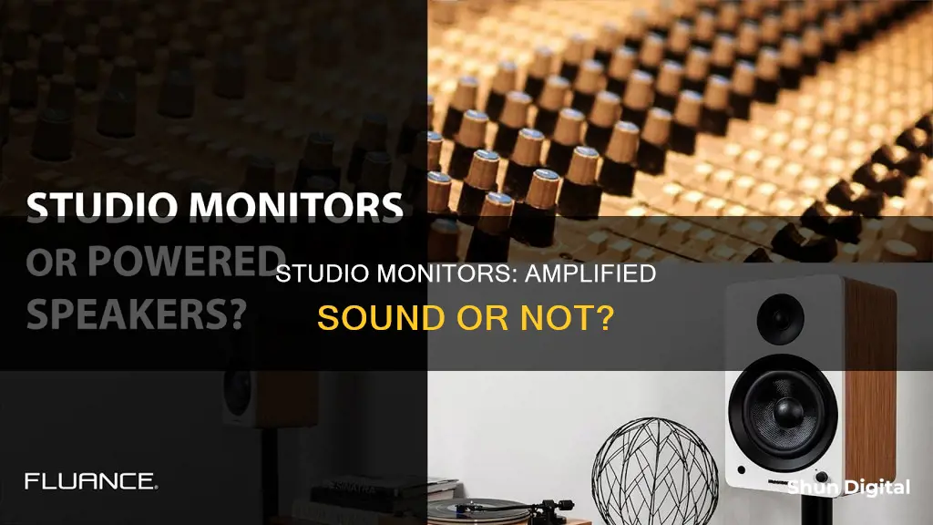 are studio monitors amplified sound