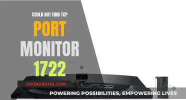 Fixing TCP Port Monitor 1722 Not Found Error