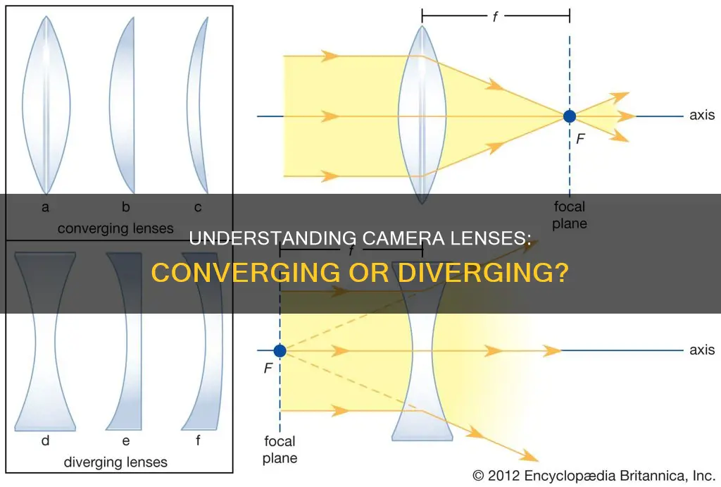 do cameras have converging or diverging lenses