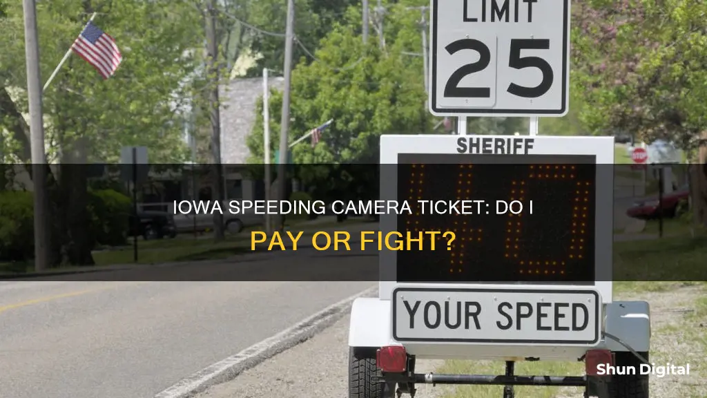 do I have to pay an iowa speeding camera ticket