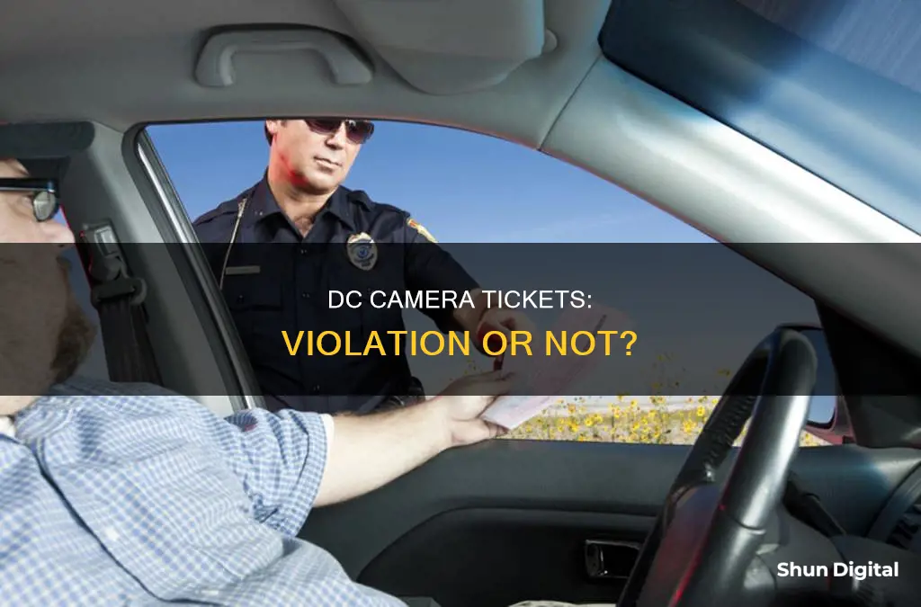 does a dc camera ticket count as a violation