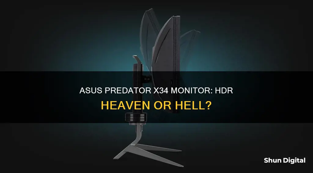 does asus predator x34 monitor do hdr