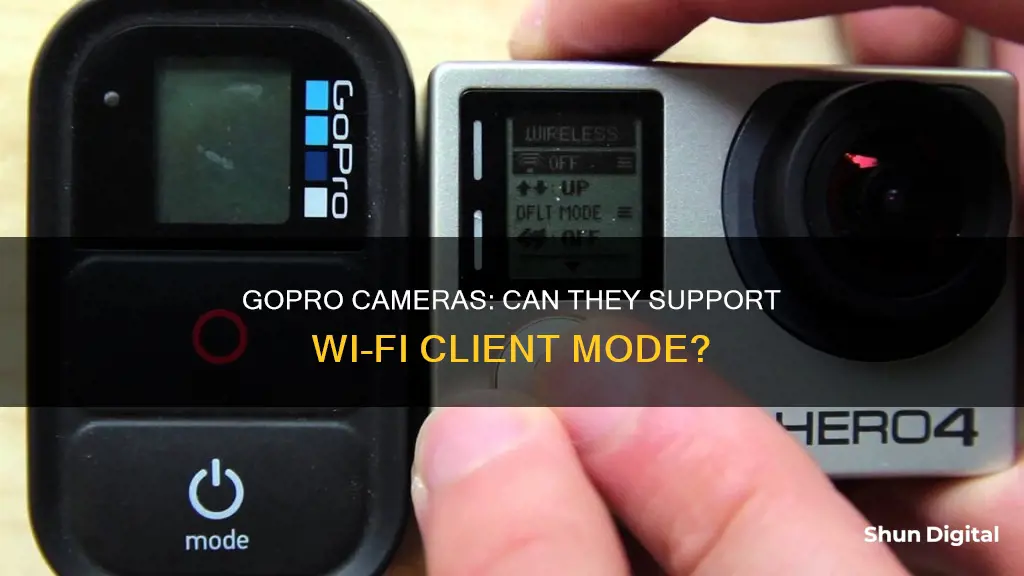 does gopro camera support wifi client mode