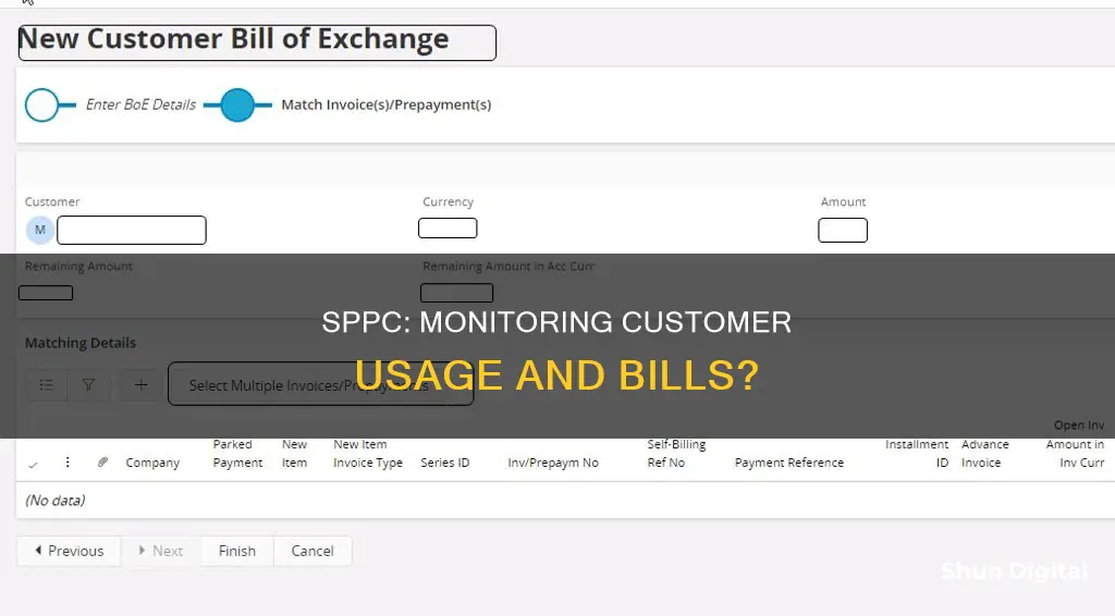 does sppc monitor customers bills for usage