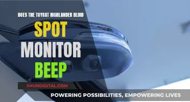 Highlander's Blind Spot Monitor: Beeps or No Beeps?