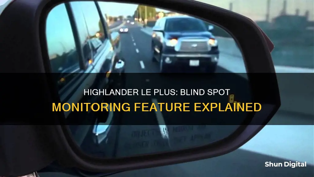 does the toyota highlander le plus have blind spot monitoring