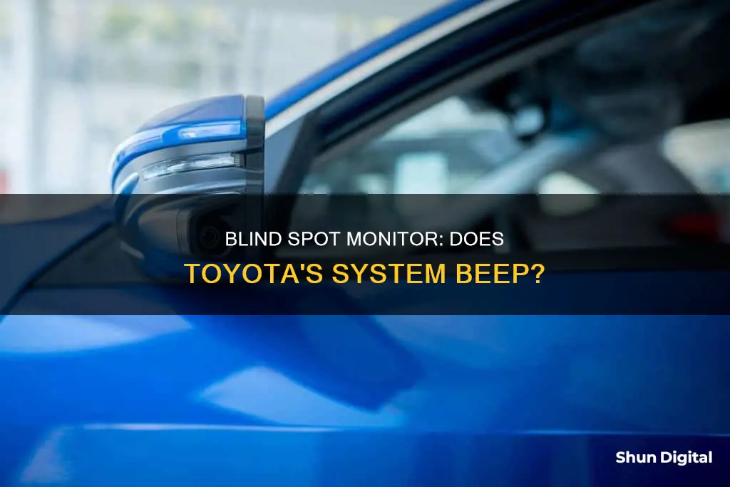 does toyota blind spot monitor beep