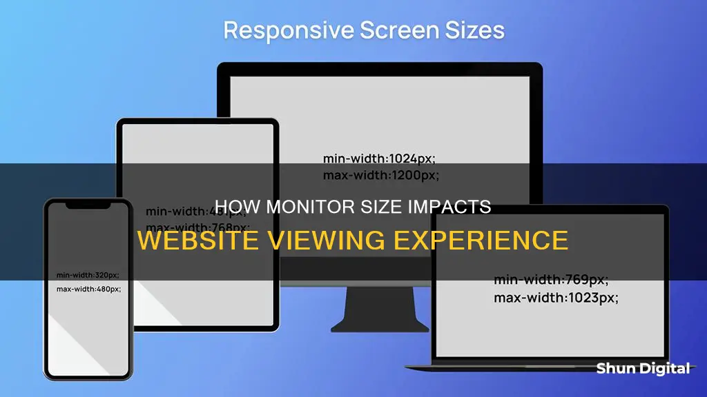 does your monitor size affect websites