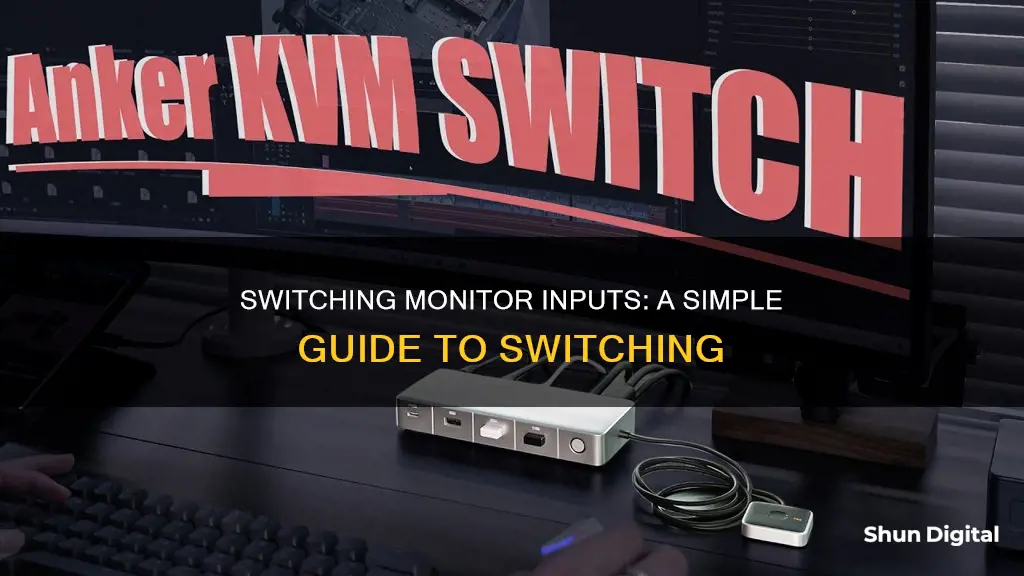 how 3to switch inputs on a monitor