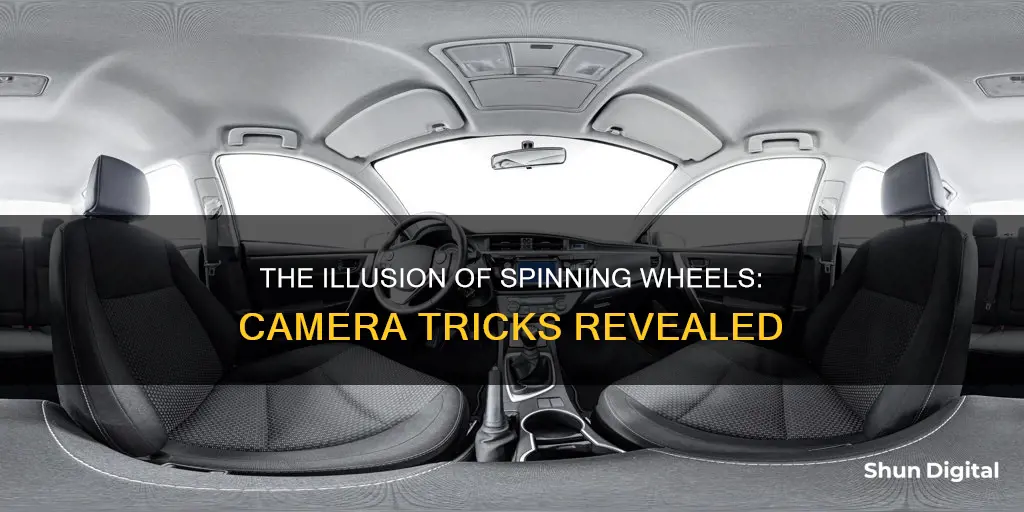 how come car wheels spin differently on camera