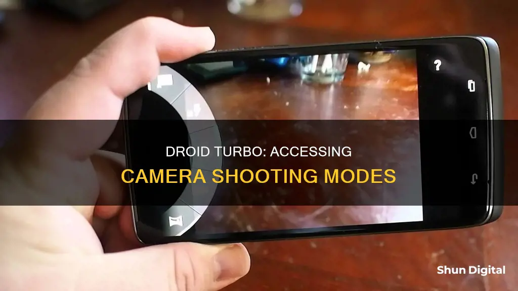 how display droid turbo camera shooting modes