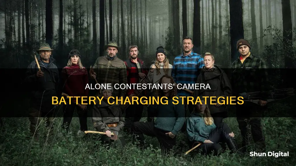 how do alone contestants charge camera batteries