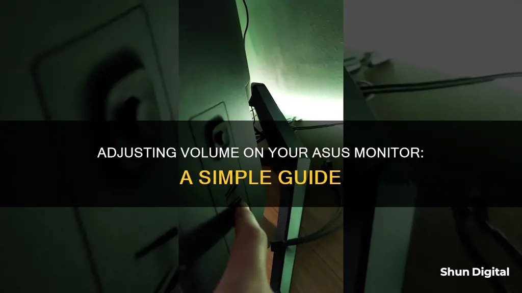 how do i control the volume on my asus monitor