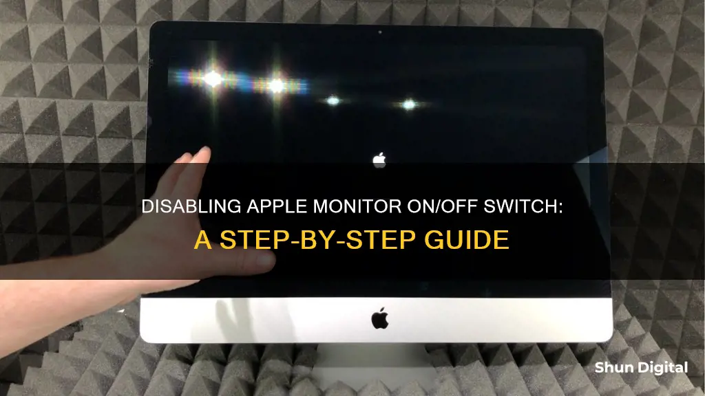 how do i disable on off switch on apple monitor