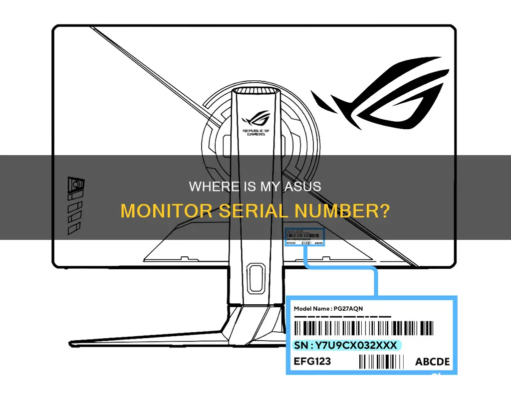 how do i find my asus monitor serial number