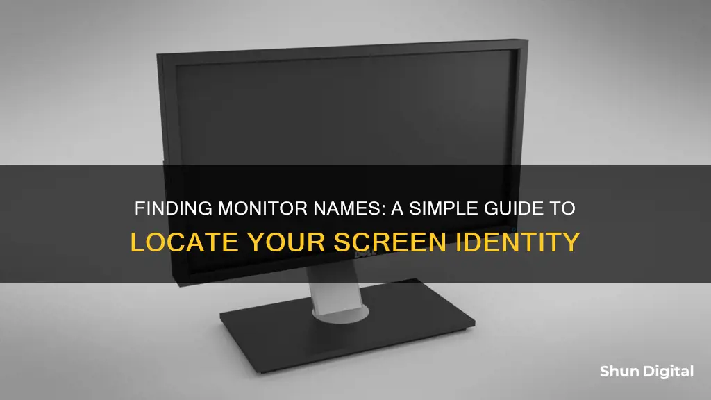 how do i find my monitor name