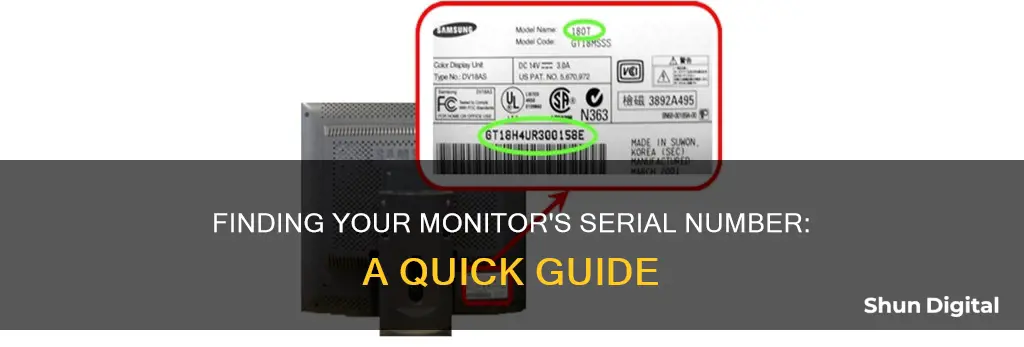 how do i find my monitor serial number