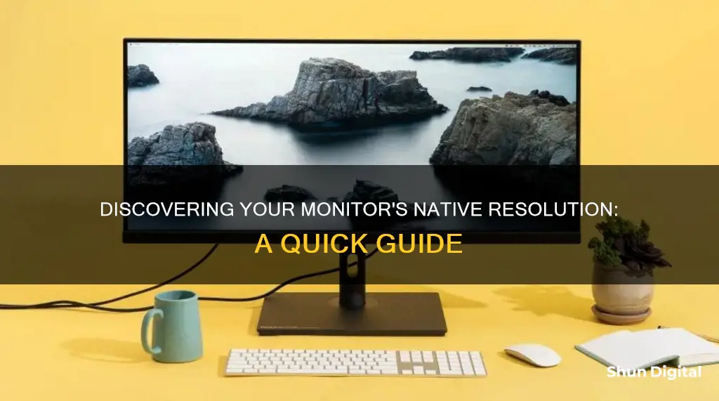 how do i find out my native monitor size