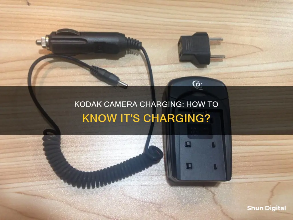 how do I know if my kodak camera is charging