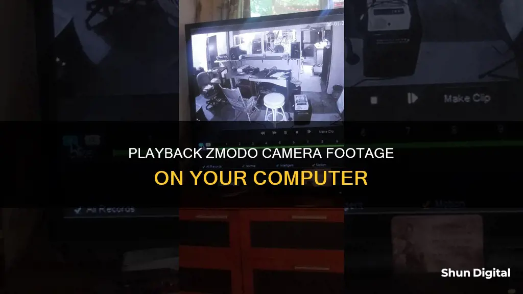 how do I playback my zmodo camera on my computer