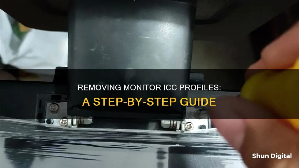 how do i remove a monitor icc