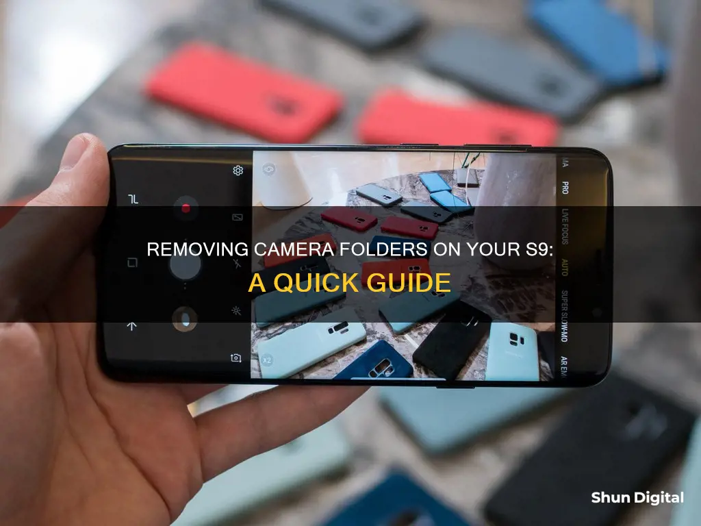how do I remove camera folders left side s9