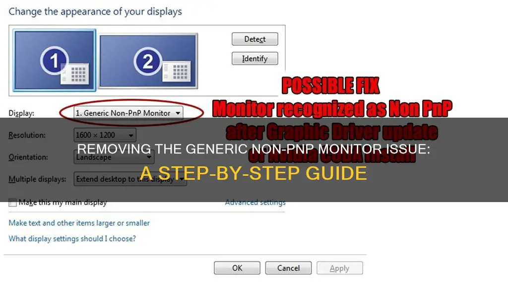 how do i remove generic non pnp monitor