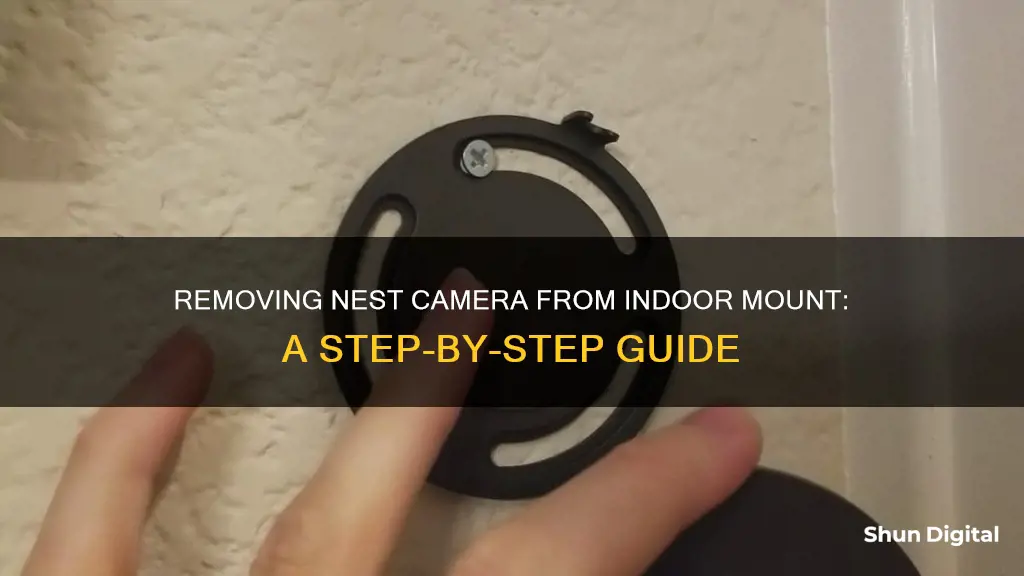 how do I remove nest camera from mount indoor