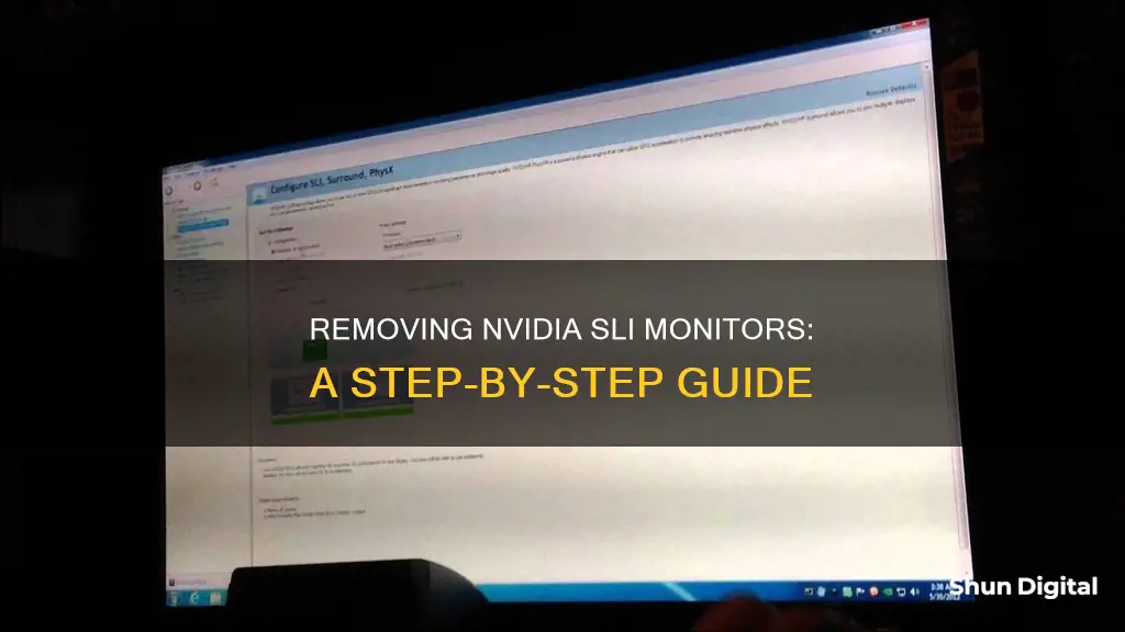 how do i remove nvida sli monitore