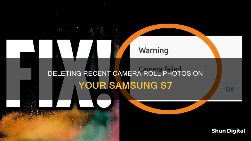 how do I remove recent pics from camera on s7