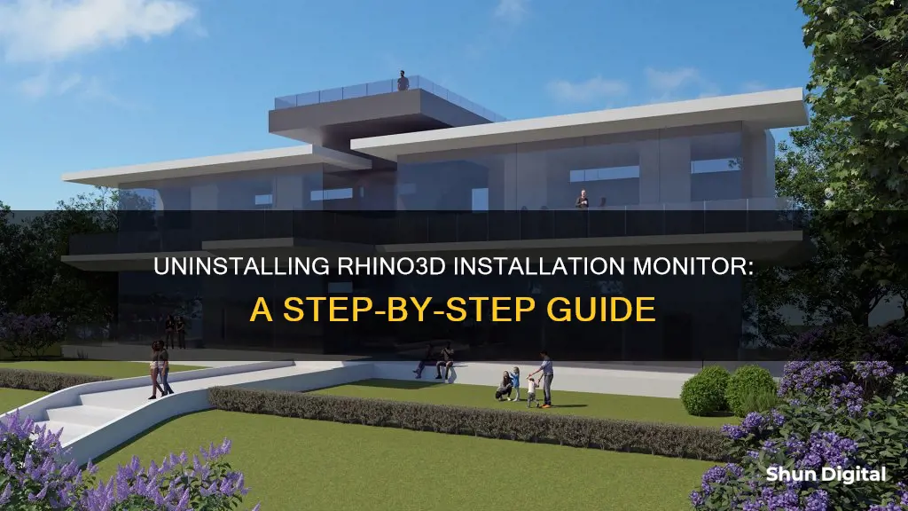 how do i remove rhino3d installation monitor