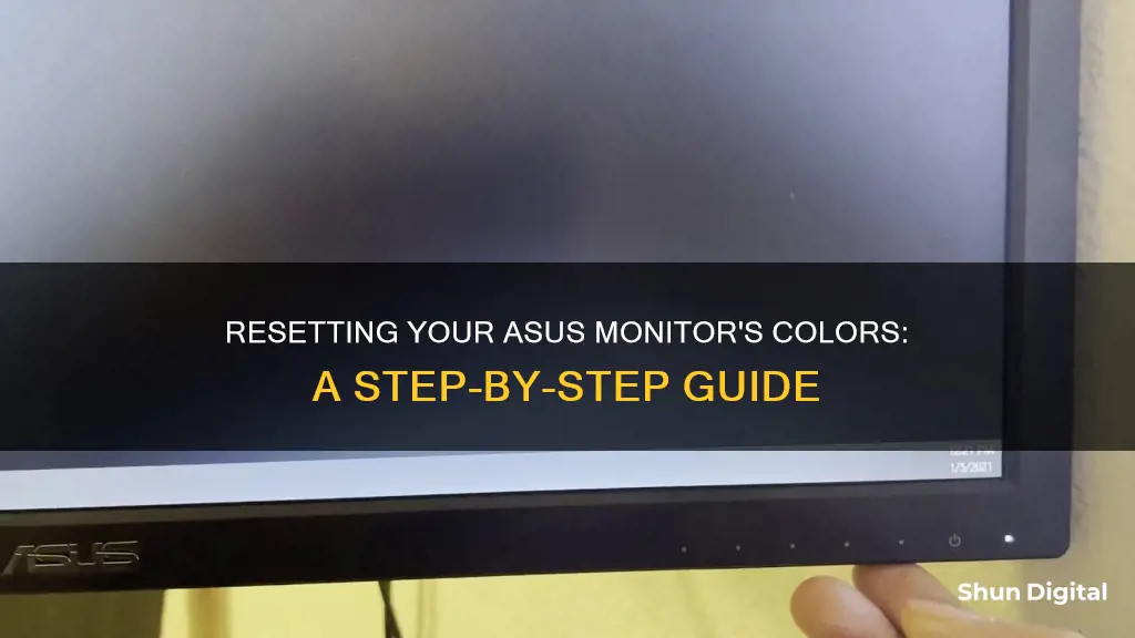 how do i reset the color on my asus monitor