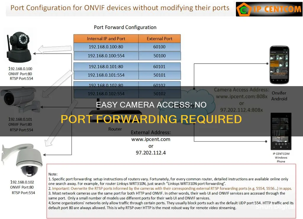 how do I see my cameras without port forwarding