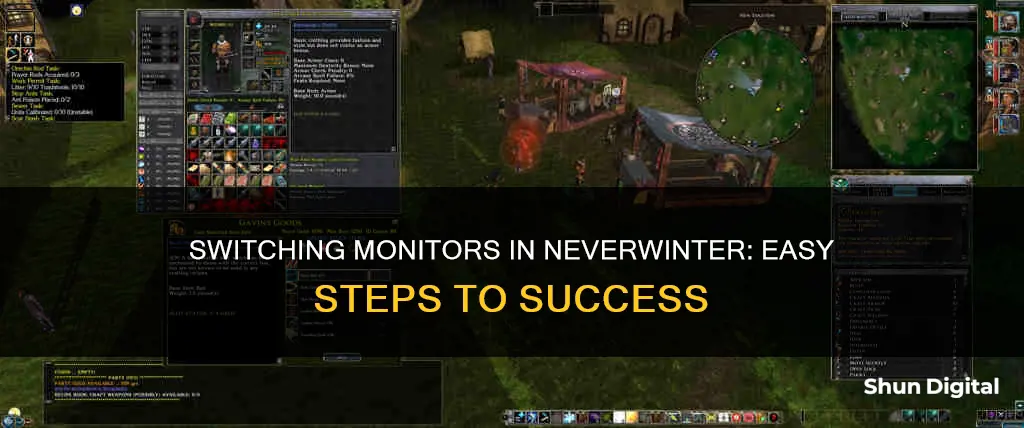 how do i switch my monitor on neverwinter