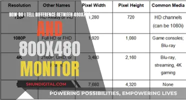 Differentiating Monitor Resolutions: 480x720 vs 800x480