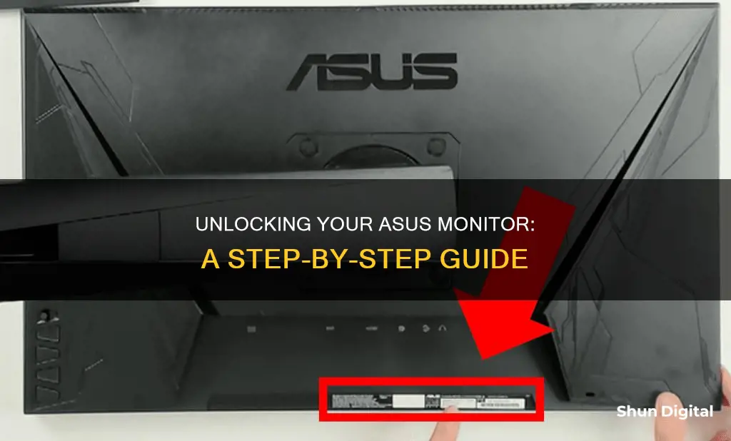 how do i unlock my asus monitor