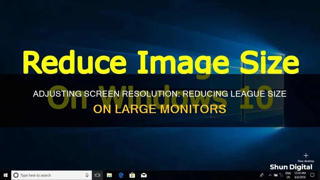 how do reducec league size on a bnig monitor