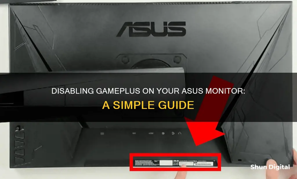 how do you disable the gameplus on asus monitor