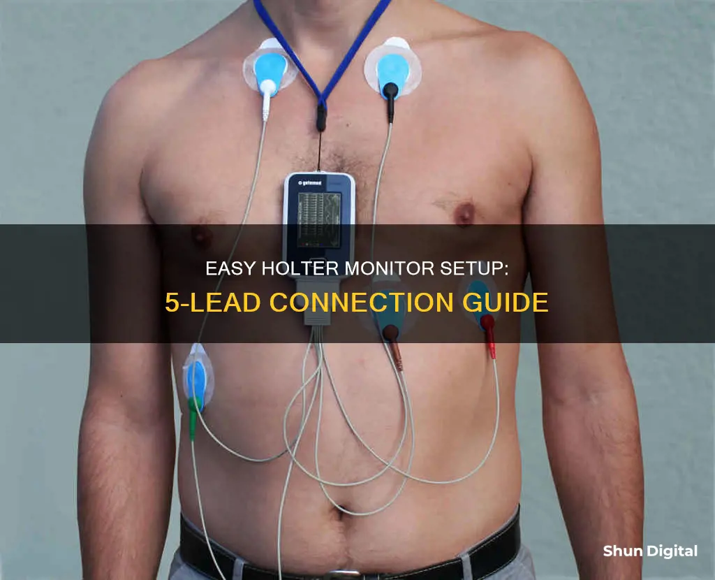 how do you hook up a five lead holter monitor