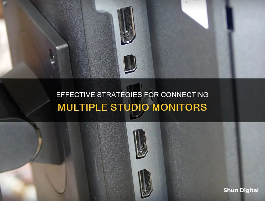 how do you plug in multiple pairs of studio monitors