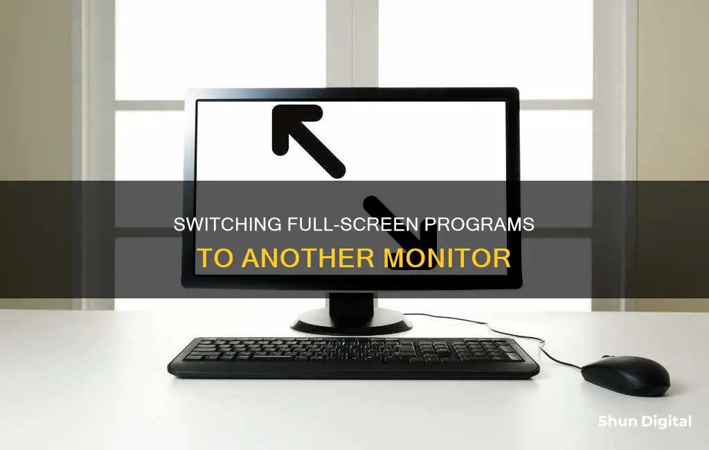 how do you switch a fullscreen program to another monitor