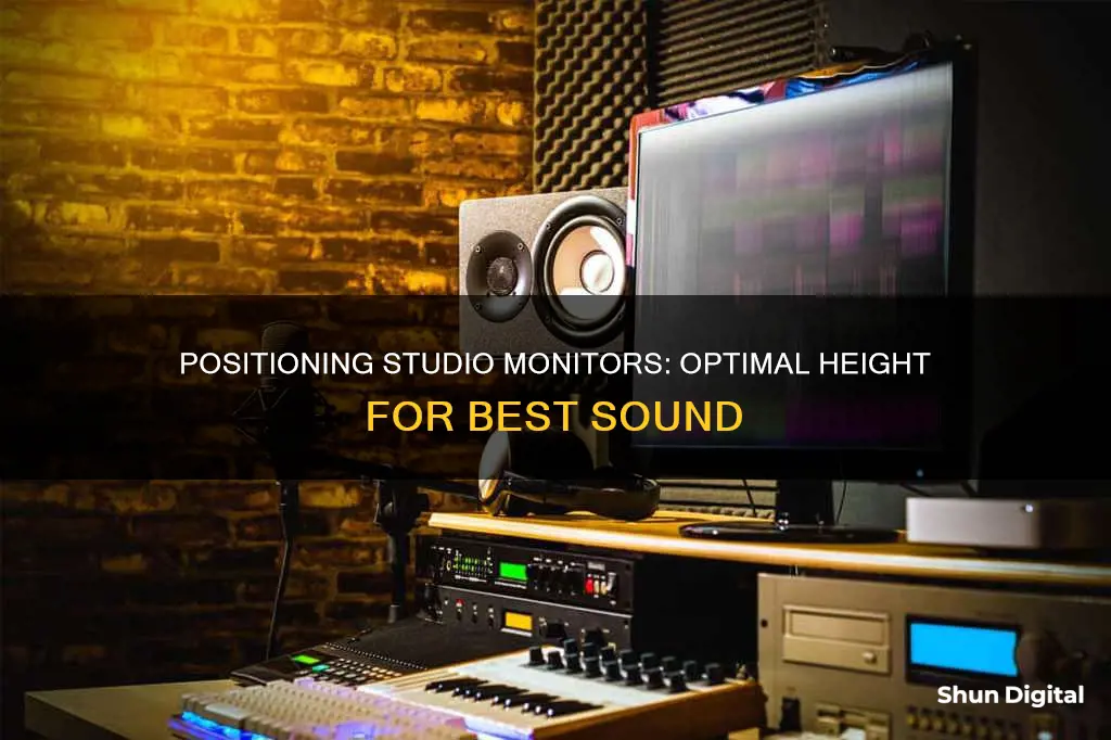 how high should home studio monitors be