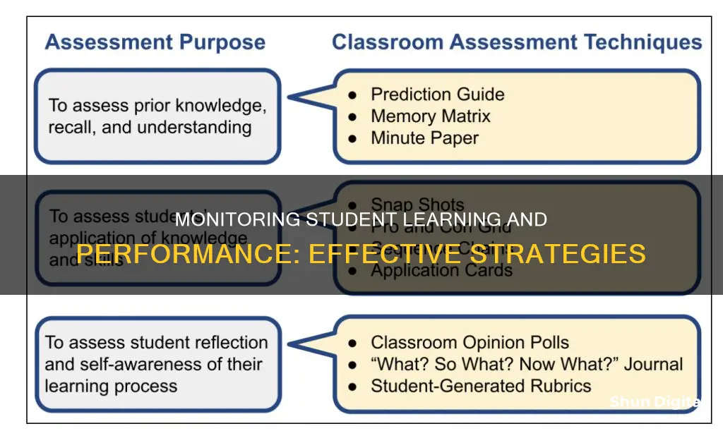 how is student learning and performance is monitored