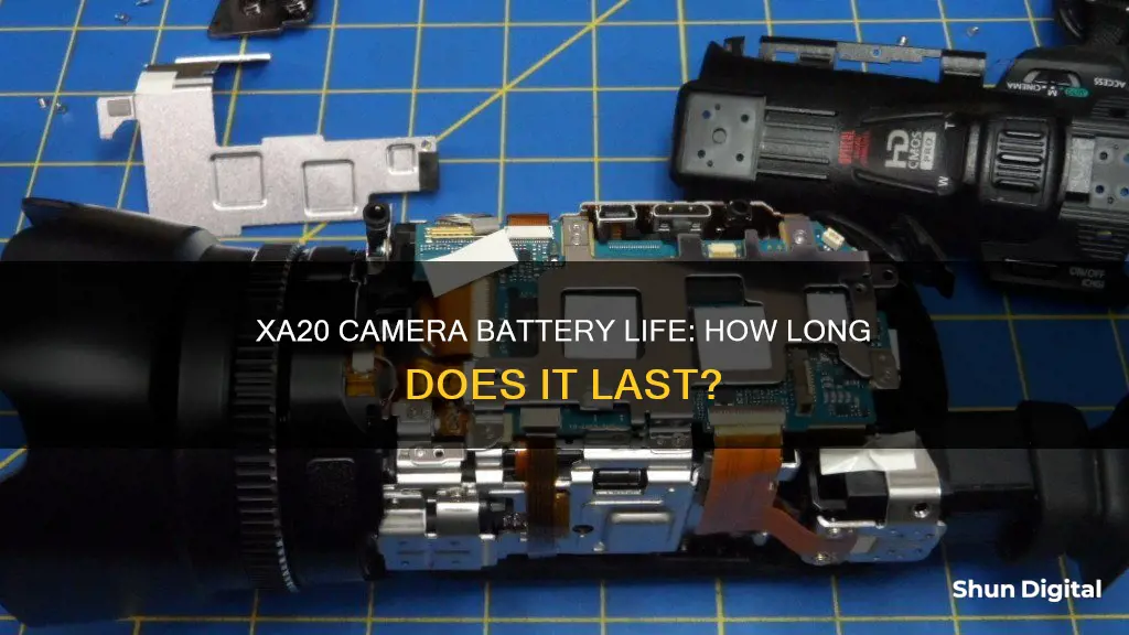 how long does the battery last in a xa20 camera