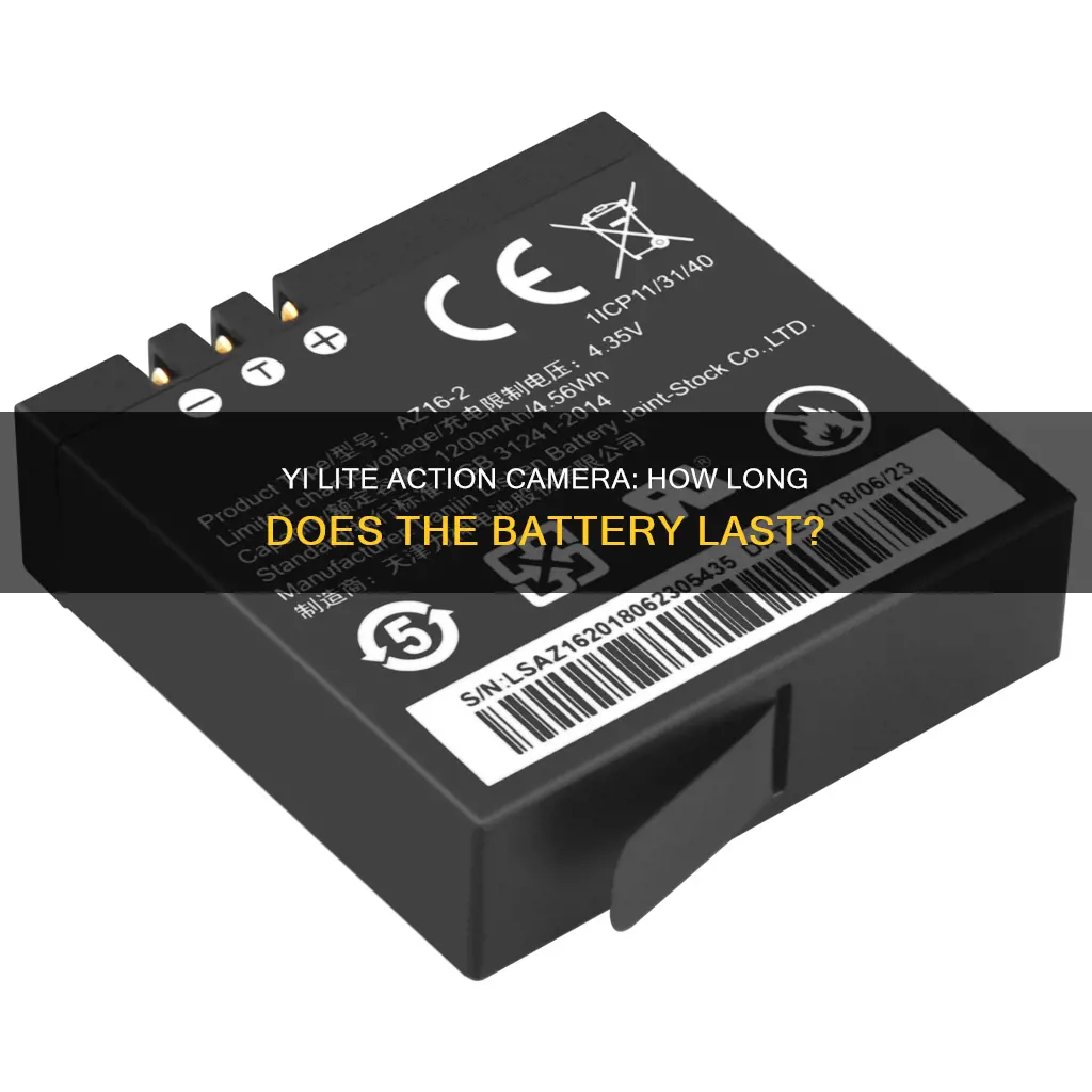 how long does the yi lite action camera battery life