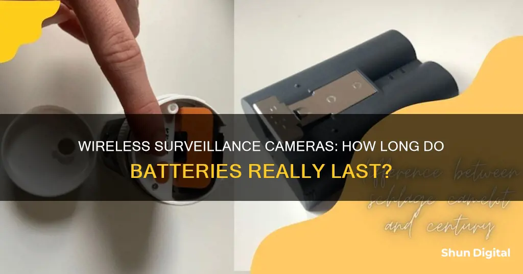 how long fdo batteries last on wireless survellence cameras