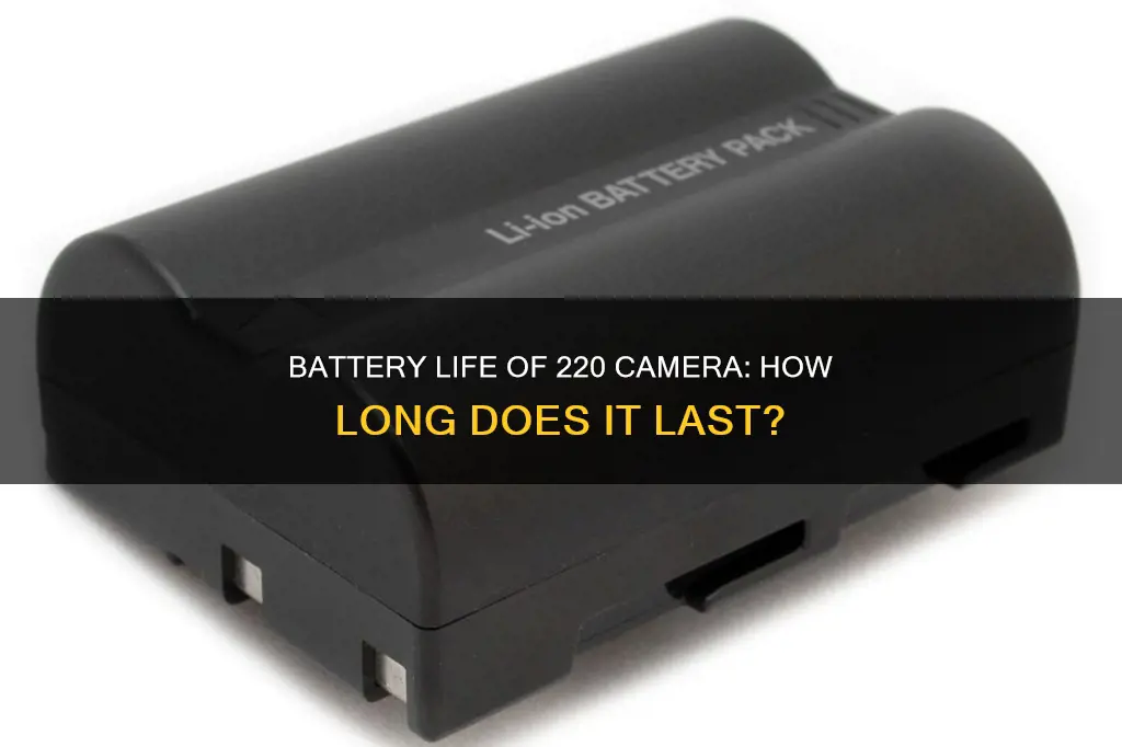 how long is battery life 220 camera