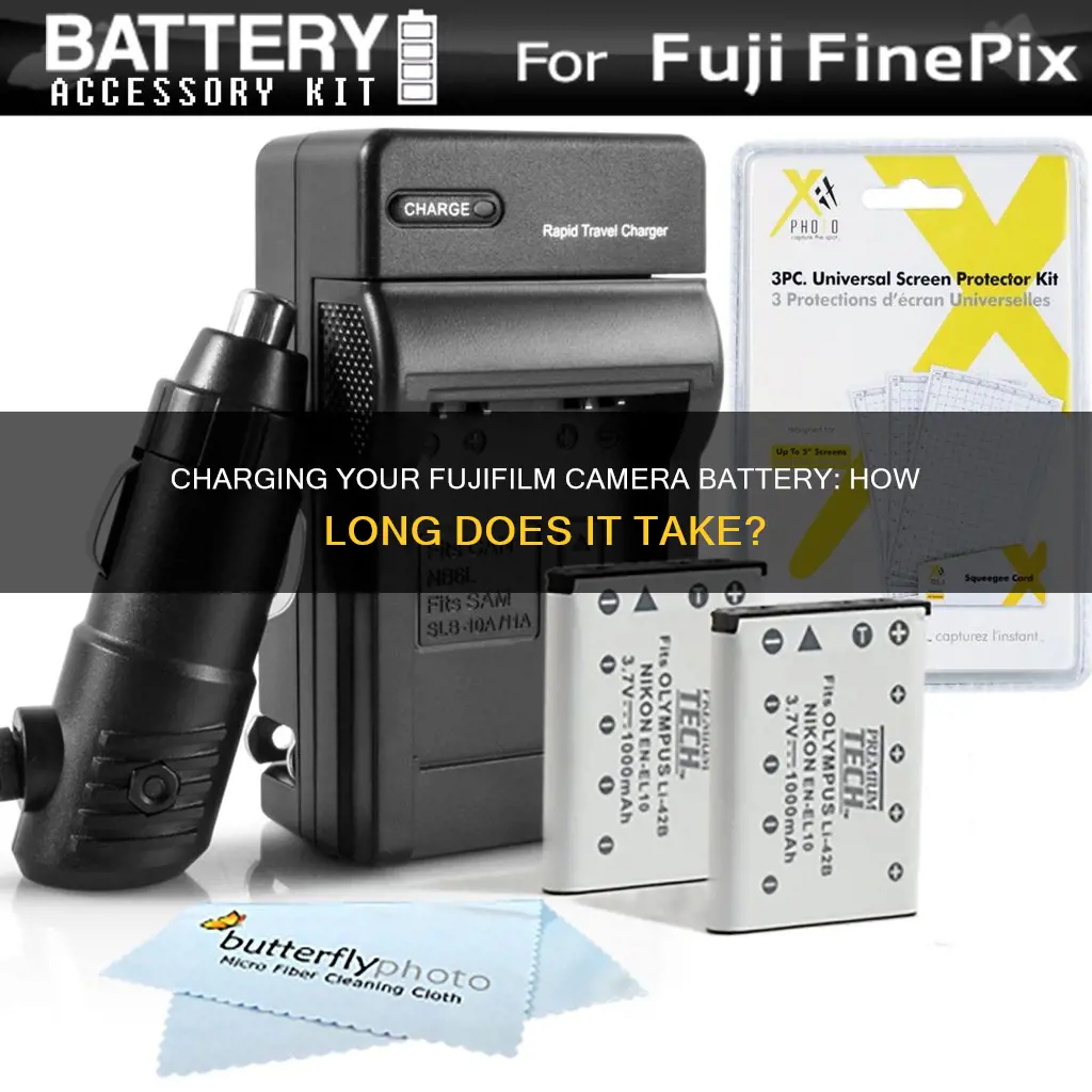 how long to charge fujifilm camera battery