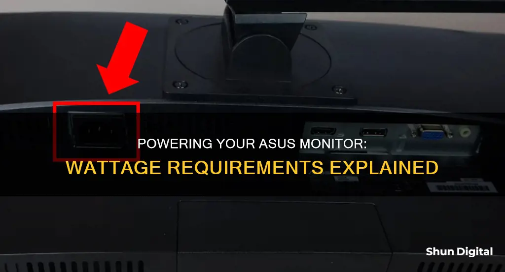 how many watts for asus monitor